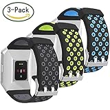 For Fitbit Ionic Bands, SKYLET 3 Pack Soft Breathable Accessories Wristbands for Fitbit Ionic Bracelet with Buckle (No Tracker)