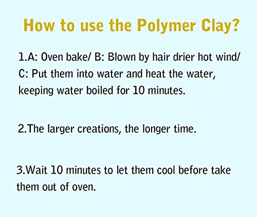 Polymer Clay,BBLIKE 36 Colors Oven Bake 5 Sculpture Tool set and Accessories PLUS Tutorials , DIY Modelling Moulding Kit Colorful Clay Safe and Soft (36 Color) - Thumbnail 3