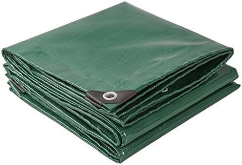 ALUS- Tarpaulin thickened outdoor shade cloth encryption high strength wire cutter scraper tarpaulin thickness 0.45mm various sizes (Color : Green, Size : 3M4M)
