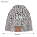blueear Bluetooth Beanie Hat Bluetooh 5.2 Headphone Wireless Winter Knit Hats with Stereo Speaker and MIC 15 Hours Working Time for Outdoor Sports Grey