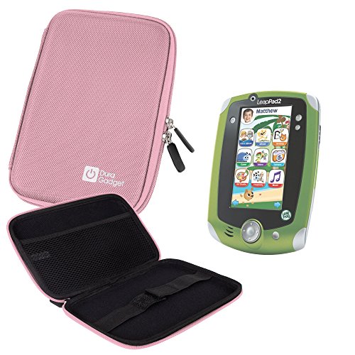 DURAGADGET Pink Hard Clam Case For LeapFrog LeapPad2 (LeapPad 2), LeapPad (1), Leapster 2, Leapster Explorer & LeapsterGS (Leapster GS) - Water & Shock Resistant