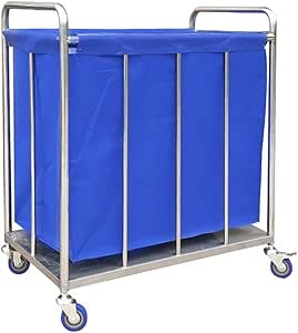 HYDT Carrito de lavandería Cesto de Ropa sobre Ruedas con Marco de