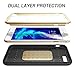 YOUMAKER Case for iPhone 8 Plus & iPhone 7 Plus, Full Body with Built-in Screen Protector Heavy Duty Protection Shockproof Slim Fit Cover for Apple iPhone 8 Plus 5.5 Inch - Gold/Black