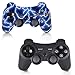 PS3 Controller 2 Pack Wireless Double Shock Gamepad for Playstation 3, Sixaxis Wireless PS3 Controller with Charging Cable,Compatible with Playstation 3 (B+L)