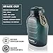 BOTTLED JOY Military Canteen Water Bottle, Plastic Tritan Sports Water Bottle Portable with Strap for Hiking Camping, 1 Quart