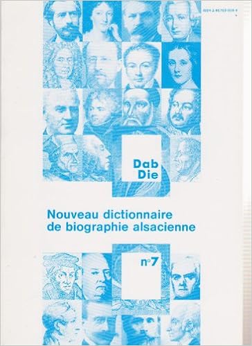 Amazon Fr Nouveau Dictionnaire De Biographie Alsacienne N 7 Dab A Die Collectif Livres