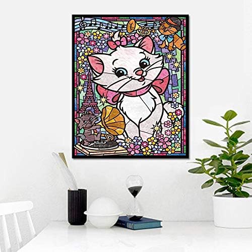 TINDAY Paint by Number Cat DIY Paint by Numbers Kit for Kids Adults