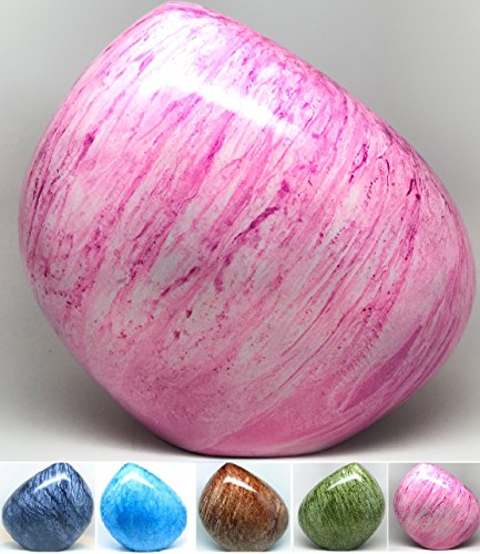 image for Ansons Urns Pink Cremation Urn - Mountain / Rock Funeral Urn - Aluminu
