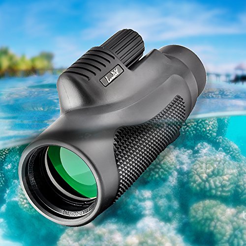 Landove Monoculars 10x42 Compact Monocular Spotting Scope HD Telescope Camping Hunting Traveling Sporting Events Bird Watching Smartphone Adapter Carrying Case