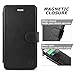 iPhone 8 Case, iPhone 7 Wallet Case, SHIELDON Premium Genuine Leather [Slim] Flip Case with [Card Slot] [Magnetic Closure] Stand Function Folio Flip Book Case Cover for iPhone 7 / iPhone 8 - Black