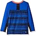 adidas Little Boys' Performance Logo Long Sleeve Tee Shirt, Blue Stripes, 6