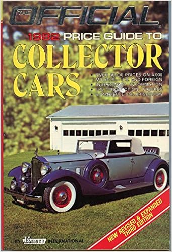 The Official 1982 Price Guide To Collector Cars Dean V Kruse 9780876371817 Books