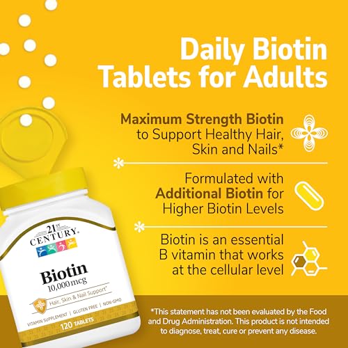21st Century 21st Century, Biotin, 10,000 mcg, 60 Tablets