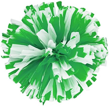 FASOTY Cheerleading Poms 1 Pair Plastic Pom with Baton Handle Plastic Ring for Cheering Squad