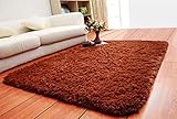 ACTCUT Ultra Soft 4.5 cm Thick Indoor Morden Shaggy Area Rugs Pads, Fashion Color for Home Decorate. Size: 2.5 Feet X 5 Feet (Coffee)
