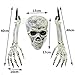 Realistic Skeleton Stakes Bones Skull Head and Hands Halloween Skeleton Decorations for Yard Lawn Stakes Garden Outdoor Halloween Decorations Scary Skull Skeleton Halloween Graveyard Décor (large)