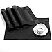 U'Artlines Placemat, Crossweave Woven Vinyl Placemat Washable Table Mats Black
