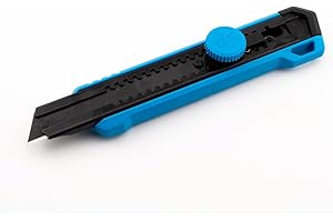 OX Pro 18mm Utility Knife Heavy Duty Snap Off Blade Cutter with Retractable Twist Lock - SK5 Snap Blade Knife Box Cutter - Al