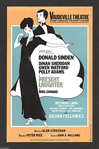 Noel Coward’s “PRESENT LAUGHTER” Donald Sinden / Polly Adams 1981 London Flyer
