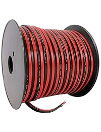 Rockville r14gsbr200 alambre de bobina de 200 'FT. Altavoz Audio para calibre rojo negro 14