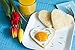 HIC Kitchen Non-Stick Egg and Pancake Cooking Rings, Heart Shaped, Non-Stick Carbon Steel; PFOA and BPA Free, Set of 4