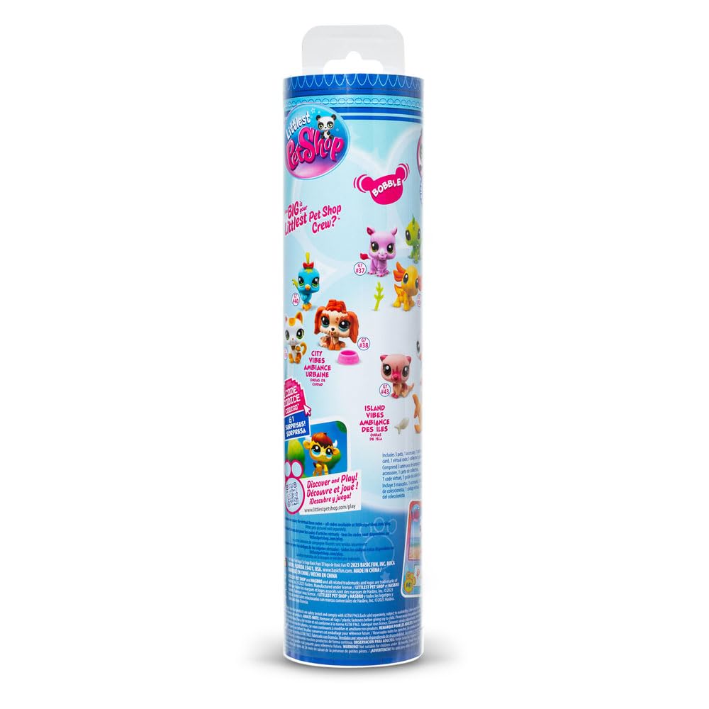 Littlest Pet Shop Pet Trio Tube Island Vibes | Each Pet Trio Tube Contains 3 LPS Mini Pet Toys 1 Accessory 1 Collector Card And 1 Virtual Code | Collectable Toys For Girls And Boys — image 1