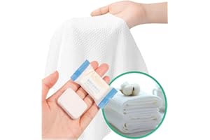 QUALIALL Premium Travel washcloth, Thicker Larger Compressed Towels (11.8“X 10.6”), Portable