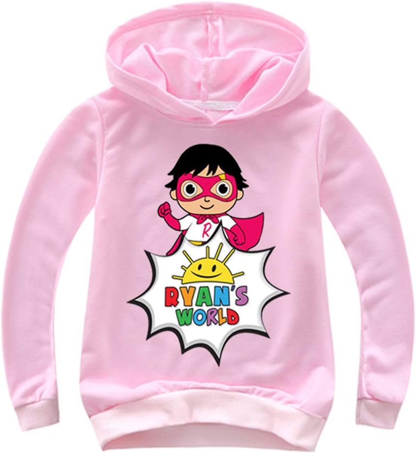Ryans World Hoodie, Ryan's World YouTube Toy Review Hooded Sweatshirt Boys Girls Kids Cute Cartoon Jumper Child Long Sleeve Shirts Sweater Pullover Clothes Clothing Merchandise