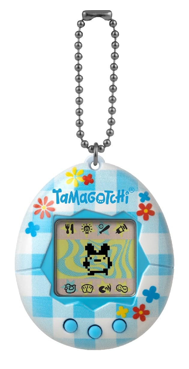 TAMAGOTCHI Bandai Original Comic Strip Shell Original Cyber Pet 90s Adults and Kids Toy with Chain Retro Virtual Pets are Great Boys and Girls Toys or Gifts for Ages 8+