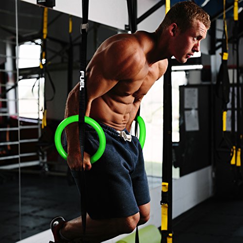 Fuel Pureformance Gymnastic Rings with Straps - Heavy Duty for Cross Training, Gymnastics, Strength & Fitness Training - Thumbnail 7