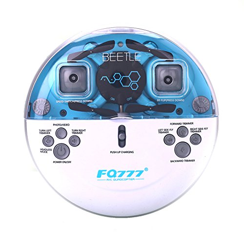 AICase FQ777 FQ04 4CH 2.4GHz 6-axis Gyro Romote Control RC Video Mini Pocket RTF Quadcopter Helicopter Drone UFO with 0.3MP Camera (Blue)