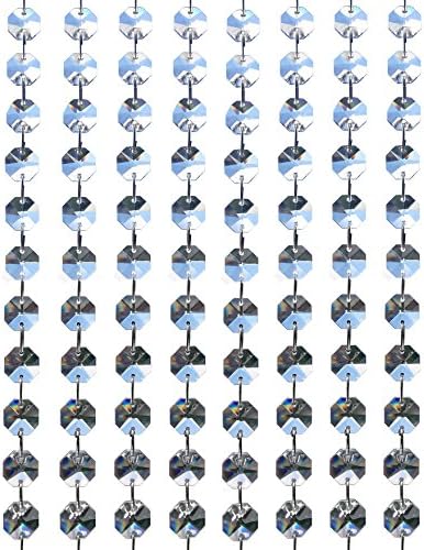 LESCA TEK Clear Crystal Glass Chandelier Chain (24ft)