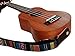 MUSIC FIRST Classic Country style Soft Yarn-dyed fabric & Genuine Leather Ukulele Strap Ukulele Shoulder Strap Version 2.0 With a MUSIC FIRST Genuine Leather Str. Locker