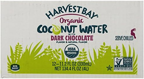 Harvest Bay Organic Coconut Water, Dark Chocolate, 11.2 Ounce (Pack of 12)