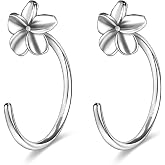 AoedeJ Half Hoop Earrings 925 Sterling Silver Tiny Huggie Hoop | Small Comfy Half Hoop C Hoop Earrings for Women