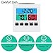 T&F Humidity Meter Desk Digital Clock Bedroom Clock with Temperature Weather Cute for Living Room