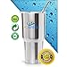 Stainless Steel Vacuum-Insulated commuter Travel 30oz Tumbler Cup W/Spill And Splash Proof Lid HC REFRESH - Keeps Your Drink Cold/Hot - For Camping Beach Office On The Go Two Straws Cleanning Brush