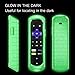 Fintie Case for Roku Ultra 4661 (2018)/ Ultra 4660 (2017), Roku 1/2/ 3/4 Remote Controller- Casebot (Honey Comb Series) Light Weight (Anti Slip) Shockproof Silicone Cover, Green Glow