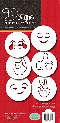 Emojis 2 Cookie Stencil Set C1017 by Designer Stencils