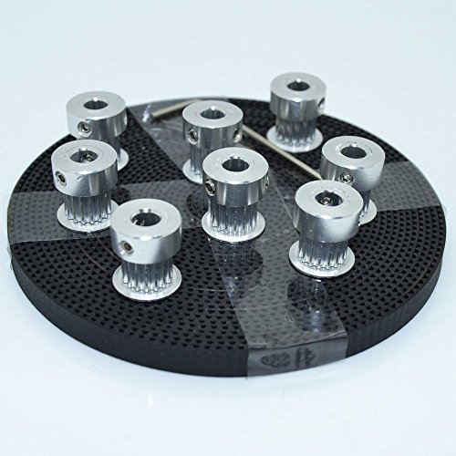 8pcs GT2 16T Bore 5mm Timing Pulley+ 5 Meters Belt For RepRap Prusa Mendel 3D Printer GT16 Teeth-2067 - Thumbnail 3