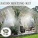 Patio Misting Kit - Pre- Assembled Misting System - Cools temperatures by up to 30 degrees - Brass/Stainless Steel Mist Nozzles - For Patio, Pool and Play areas (36 ft - 8 Nozzles)