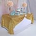 Trlyc 60''x120'' Sparkly Gold Rectangular Sequins Wedding Tablecloth, Sparkly 6FT-8FT Overlays Table Cloth