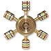DragonSpinners New 2017 Original D6 Six Winged Brass Hand Fidget Spinner, Luxury Quality, Premium R188 Bearing, Help Focus and Reduce Stress, Spins 4 Minutes