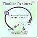 Timeline Treasures Black Leather Charm Bracelet For Women, Fits European Charms, Steel Lobster Claw Clasp, 7.5 Inch