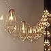 LuxLumi Diamonds are Forever Rose String Lights Gold & Wire Caged Soft White 20 LED Rustic Farmhouse Bedroom Nursery Dorm Home Décor Teen Kids Baby Fall Decorations (10.5FT)