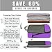 6 Set Compression Packing Cubes Travel Expandable Packing Organizers(Purple)