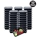 HOMEE Meal Prep Containers 50 Pack/26oz Reusable Food Storage Containers Bento Lunch Box with Lids Made of BPA Free Plastic, Stackable, Microwavable, Freezer, and Dishwasher Safe Gift
