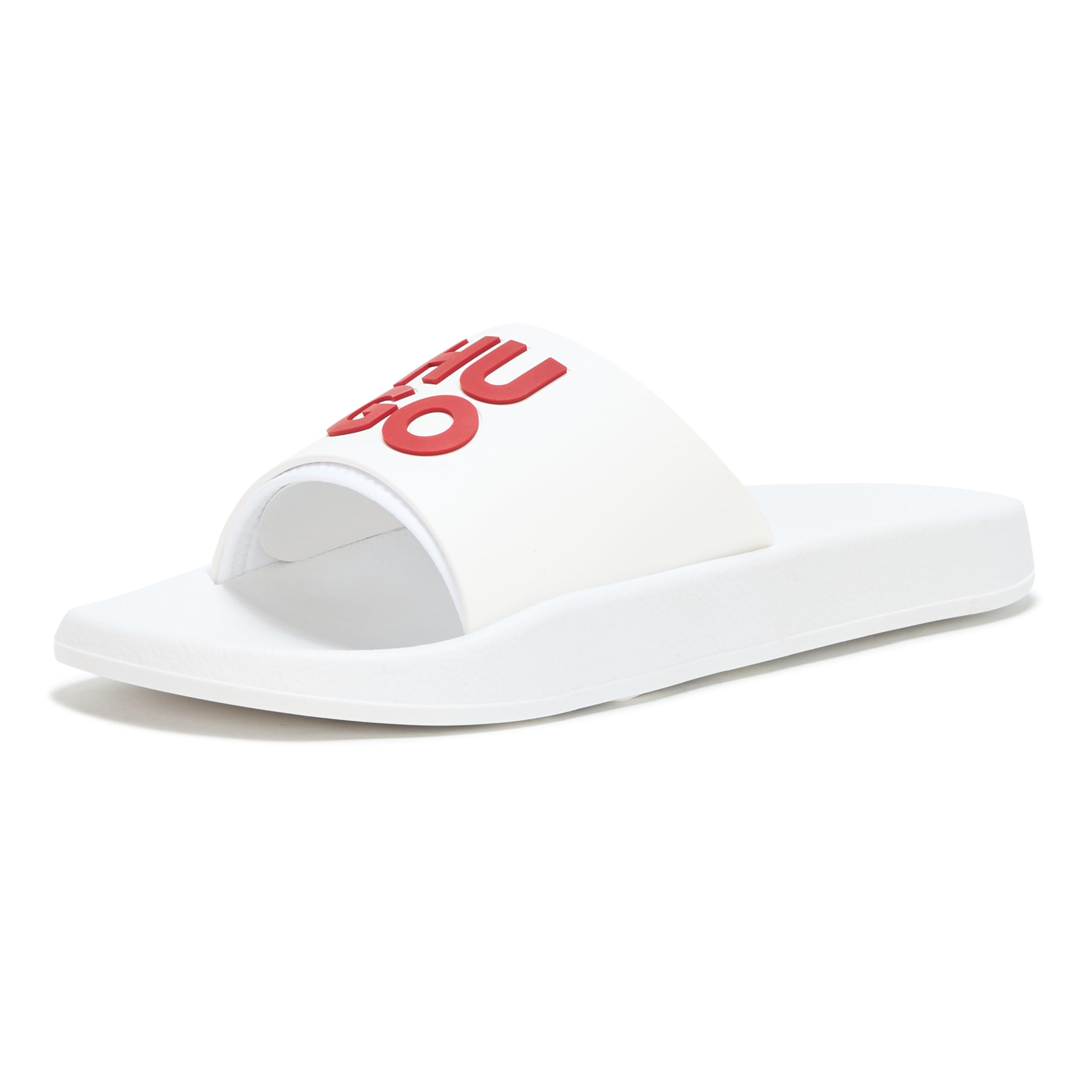 HUGO Stacked Logo Slide Sandal, cream, 12