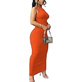 Nimsruc Women Summer Sexy Bodycon Maxi Dress Casual Long Dresses