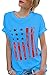 Inorin Womens American Flag T Shirt Graphic Summer Casual Short Sleeve Tee Tops